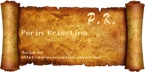 Perin Krisztina névjegykártya