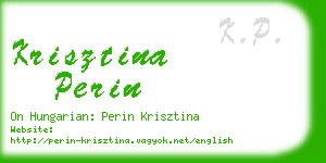 krisztina perin business card